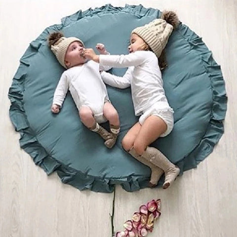 Tapis rond et doux pour bébé en coton